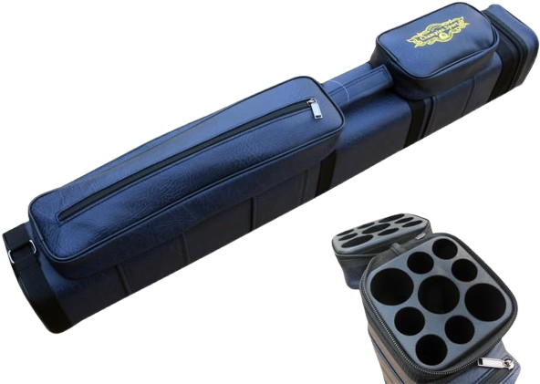 Leather 3x6 Hard Pool Cue Case 